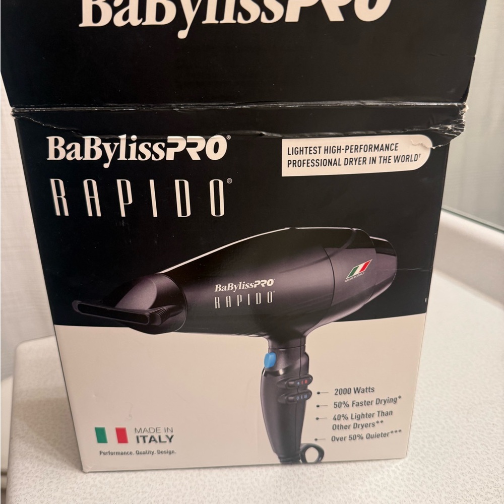 BaBylissPRO Rapido Black Hair Dryer
